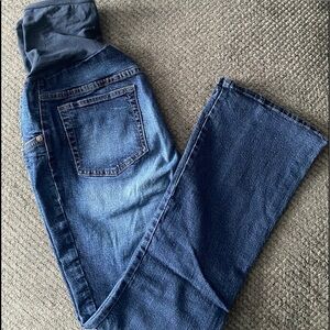 Indigo Blue maternity full panel jeans/denim size petite medium in boot cut